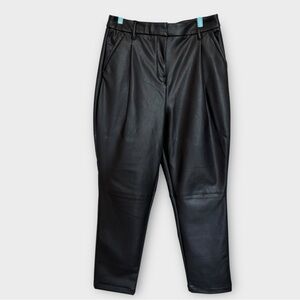 Reitmans Black Faux Leather Pants Size 8P